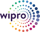 Wipro logo with colorful dots on a white background