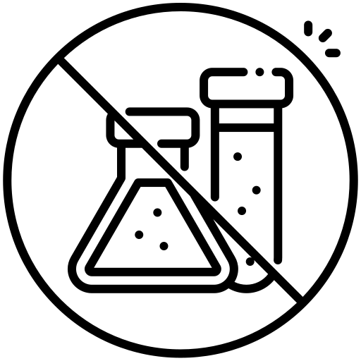 Prohibition sign with crossed-out beakers on a white background