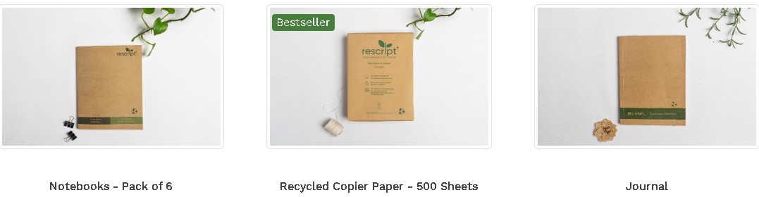 Recycled Paper Notebooks from Rescript