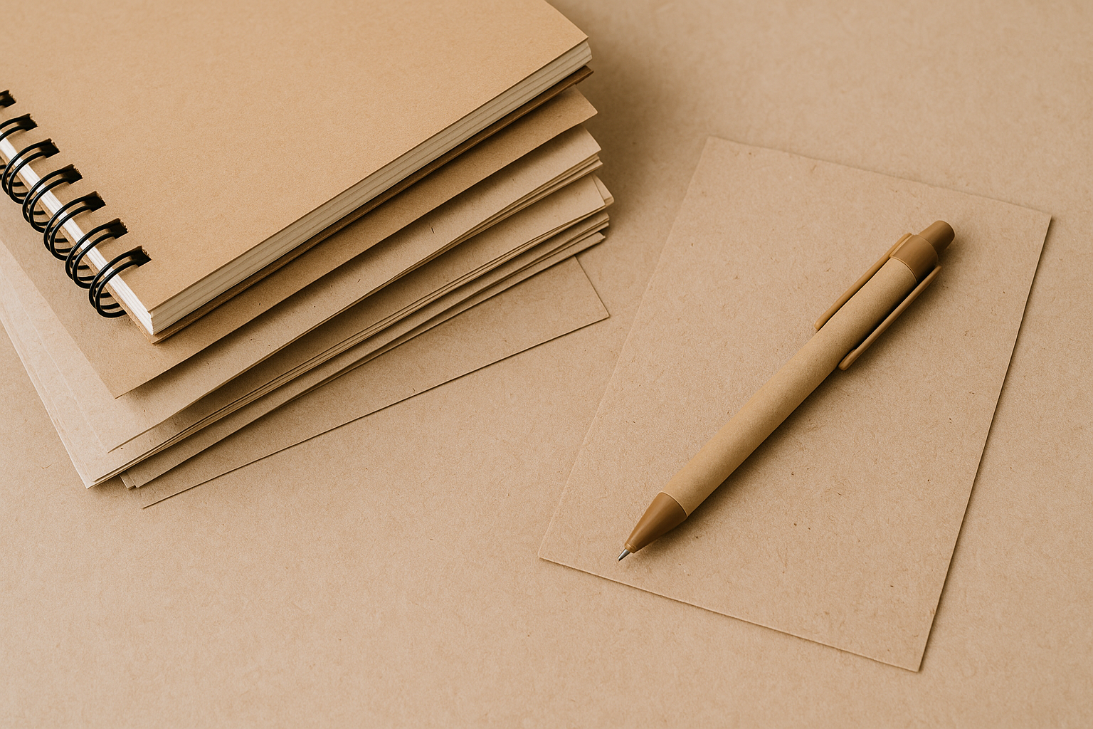 Innovative recycled paper stationery showcasing sustainable design trends