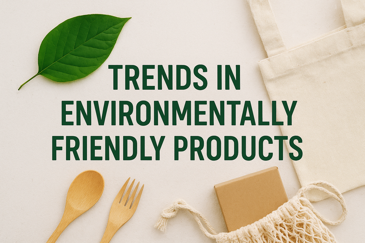 Eco-friendly products highlighting 2024 sustainable living trends