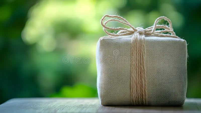 Eco-friendly gift in recycled fabric packaging for sustainable gifting idea blog banner