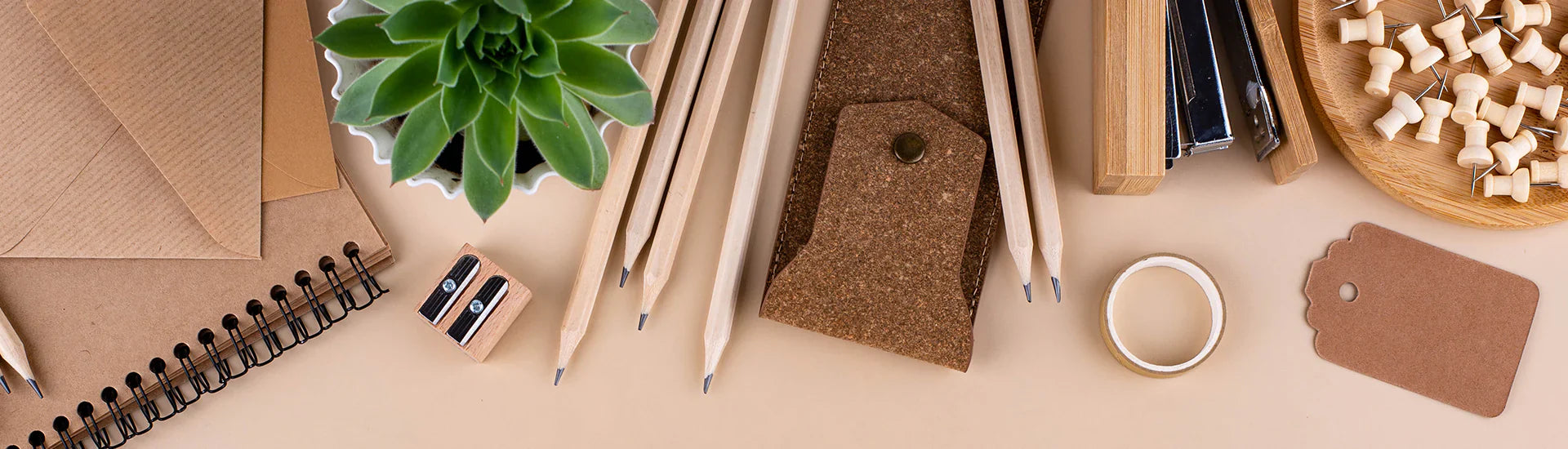 Eco-friendly stationery—recycled paper notebooks and pens symbolizing sustainable stationery trends