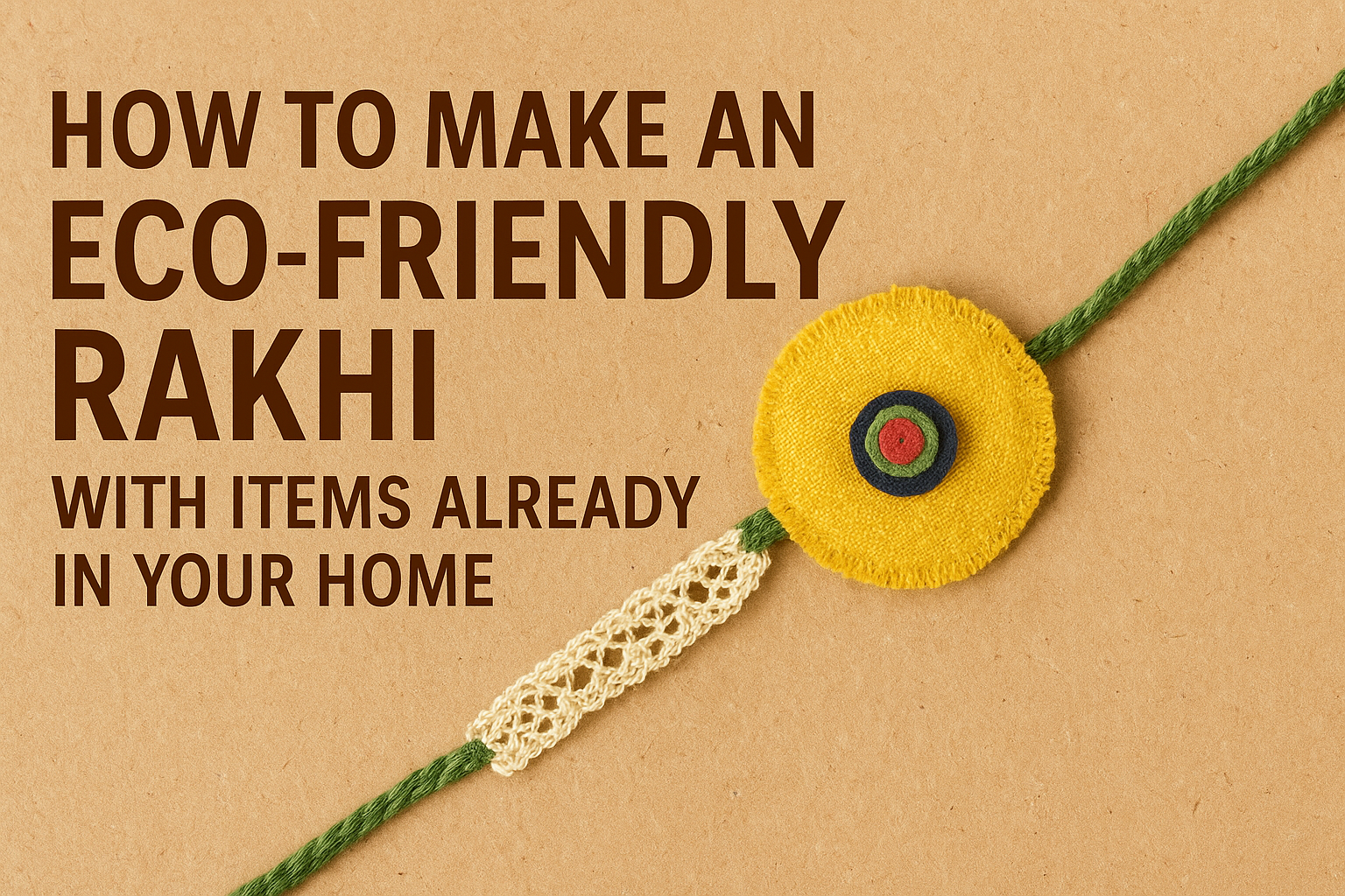 How to Make an Eco-friendly Rakhi With Items Already In Your Home