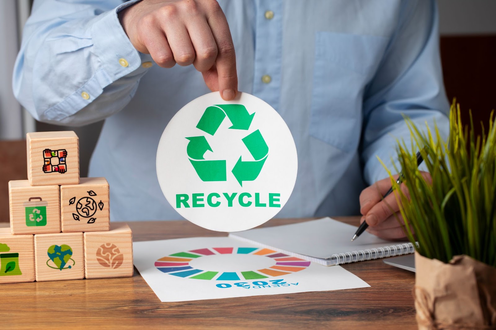 Eco-friendly recycled notebooks with certifications by Rescript