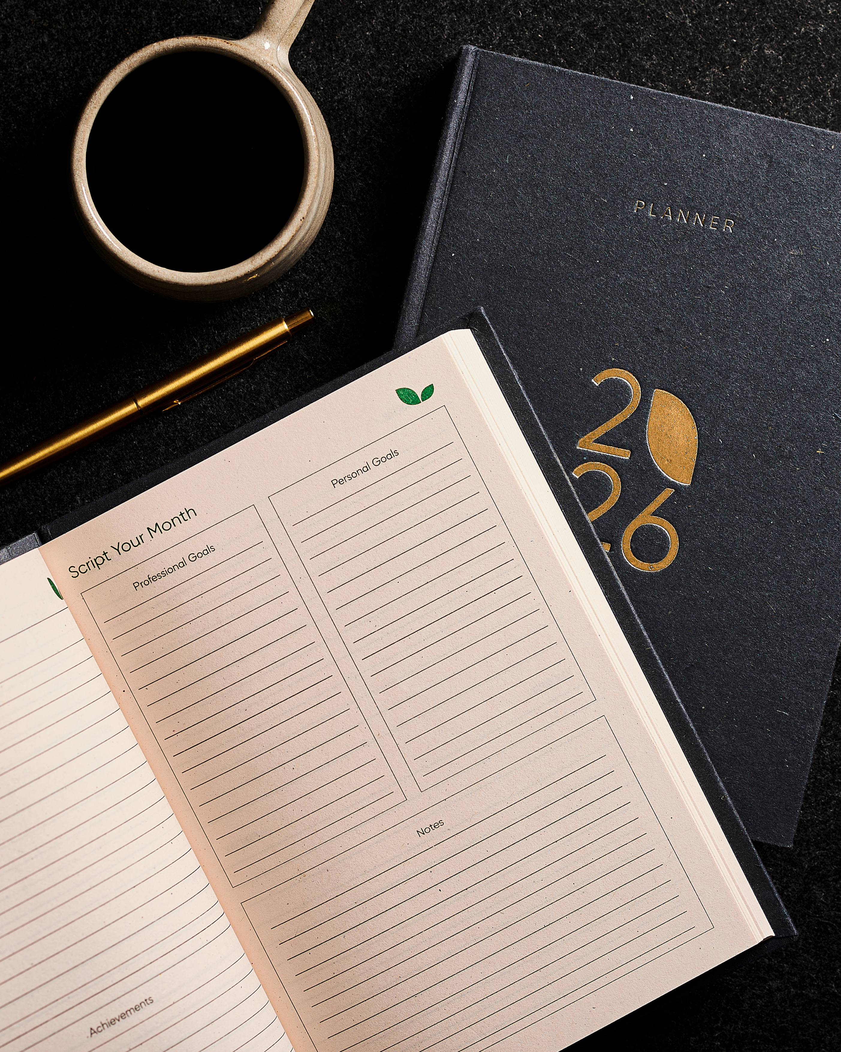 Eco-Friendly 2026 Dated Daily Planner (Denim Cover Edition)