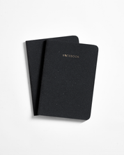 Black Denim Unruled Notebook – Pack of 2