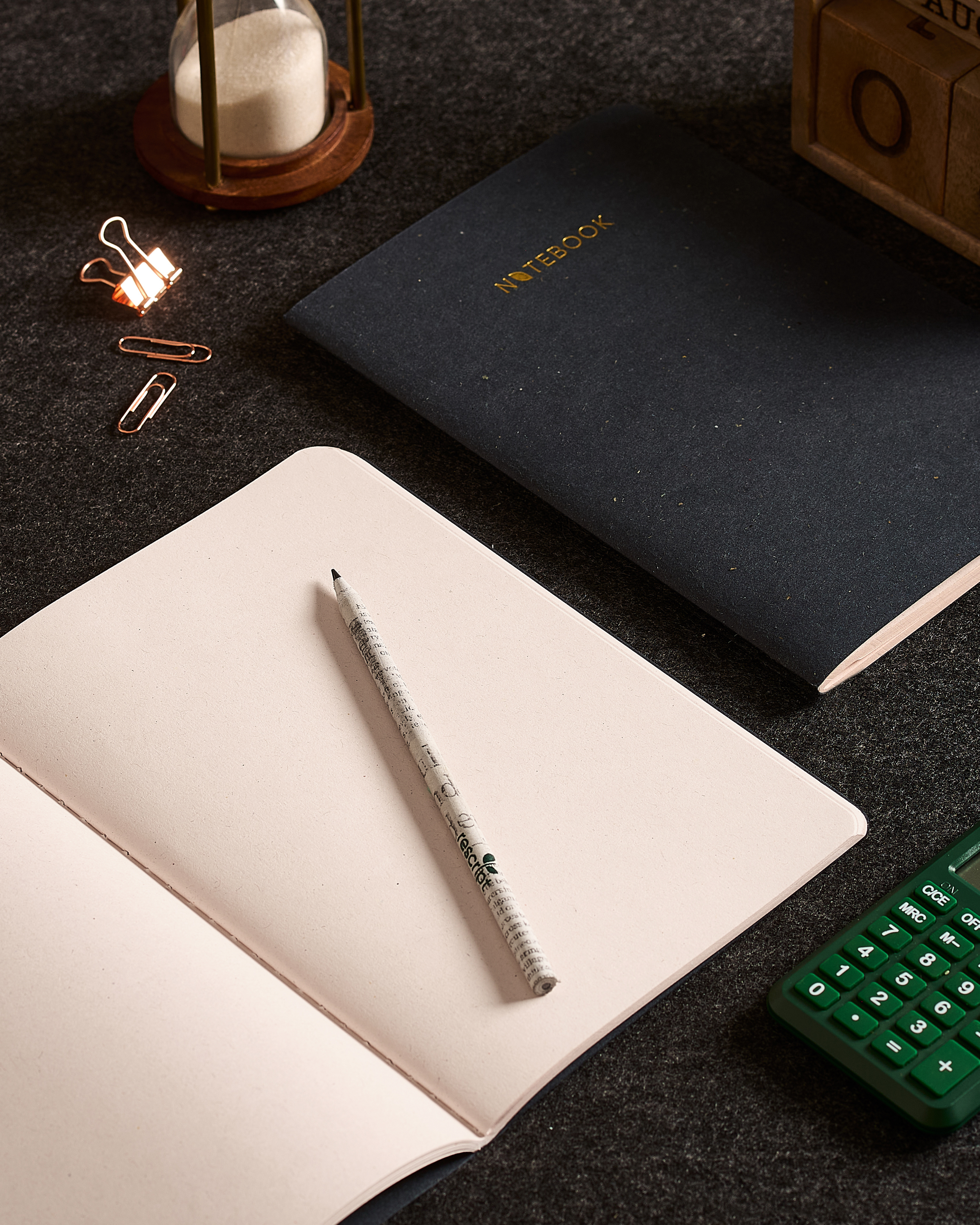 Black Denim Unruled Notebook – Pack of 2