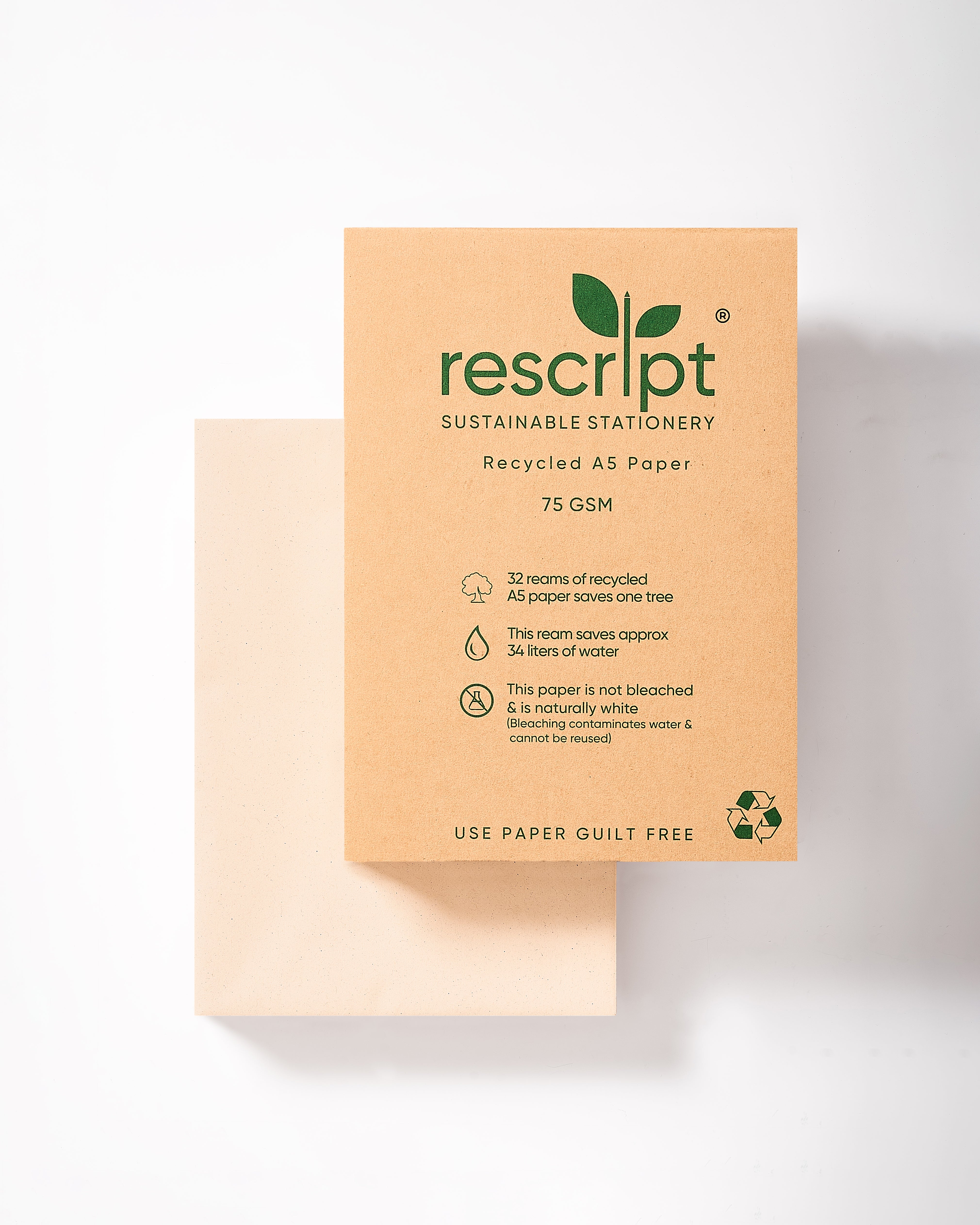 100% Recycled A5 Copier Paper – 500 Sheets (75 GSM)