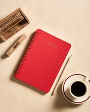 Red Cotton Wiro Ruled Notebooks – Pack of 2