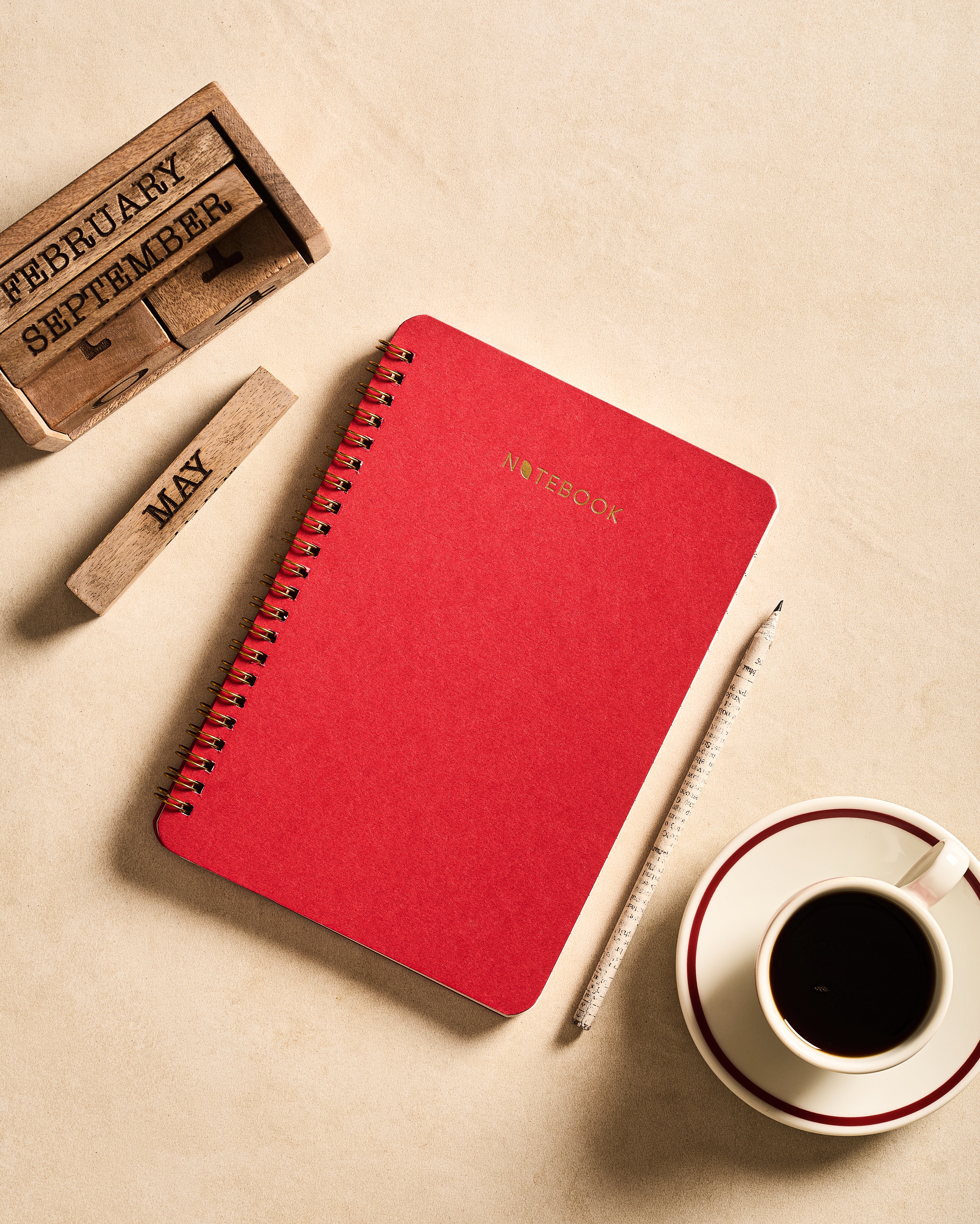 Red Cotton Wiro Ruled Notebooks – Pack of 2