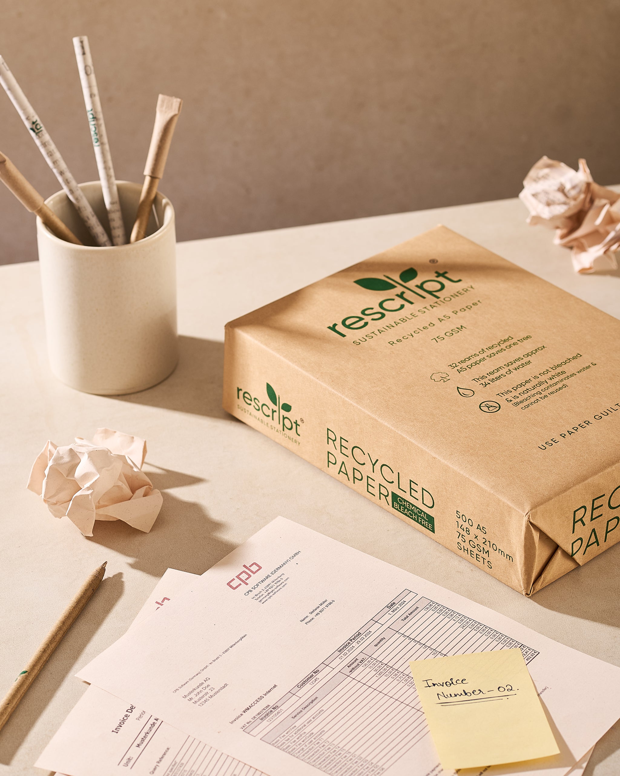 100% Recycled A5 Copier Paper – 500 Sheets (75 GSM) – Rescript