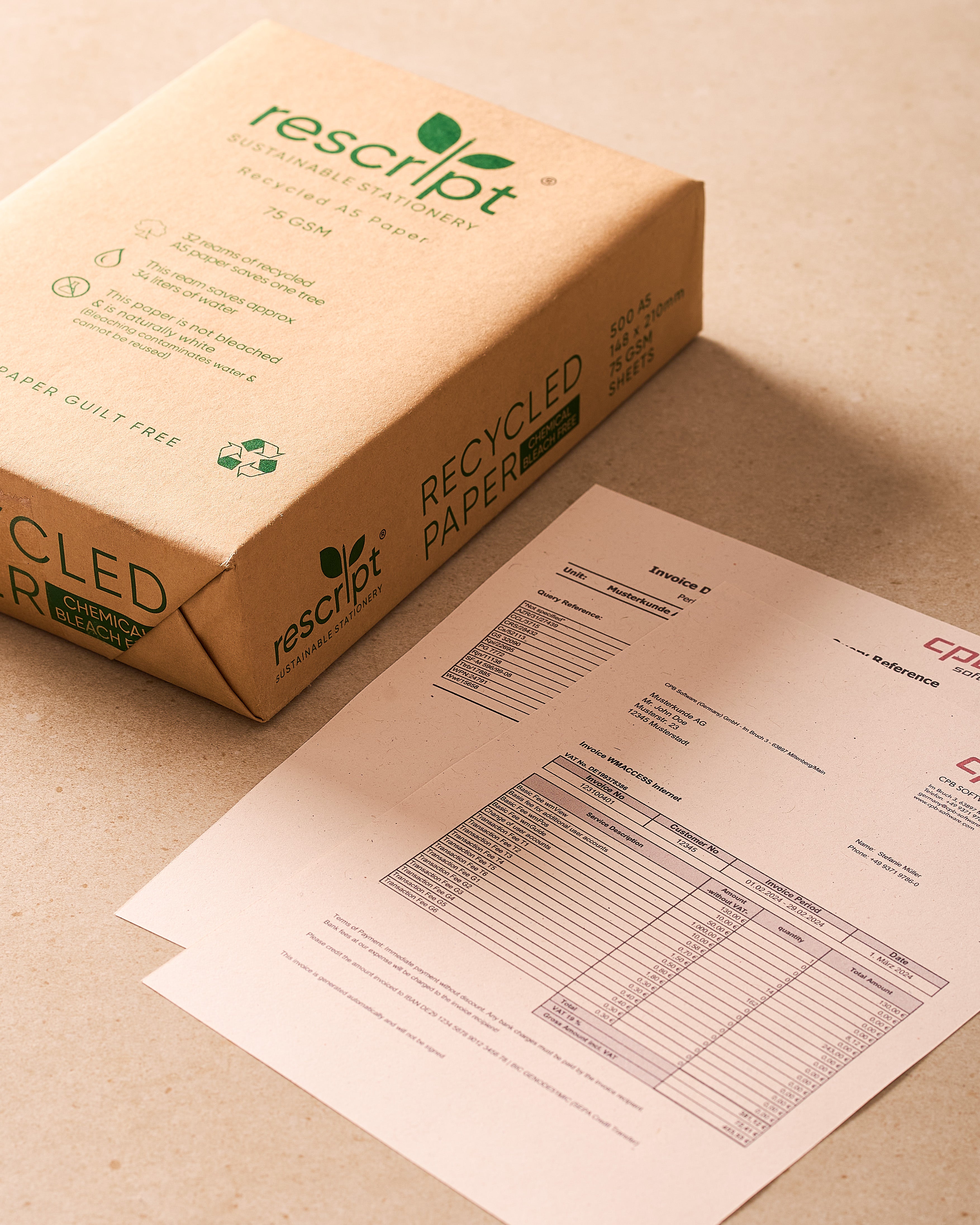 100% Recycled A5 Copier Paper – 500 Sheets (75 GSM)