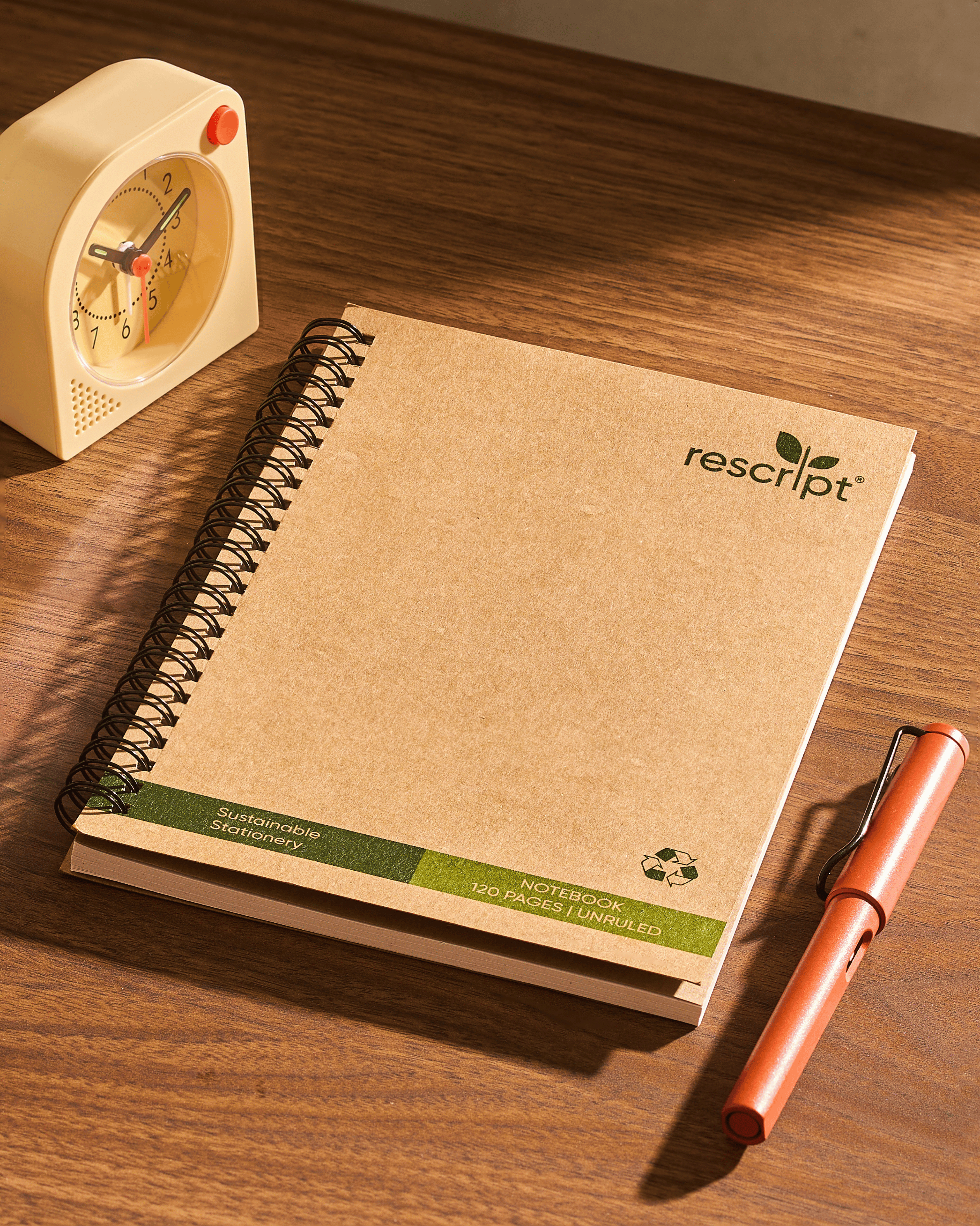 Eco-Friendly Unruled Wiro Notebooks – Pack of 4