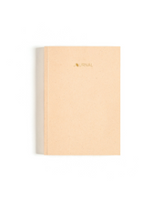 Beige Cotton Unruled Journal