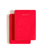Red Cotton Wiro Ruled Notebooks – Pack of 2